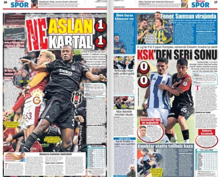 <p>Yeni Asır: 'Ne Aslan ne Kartal'</p>
