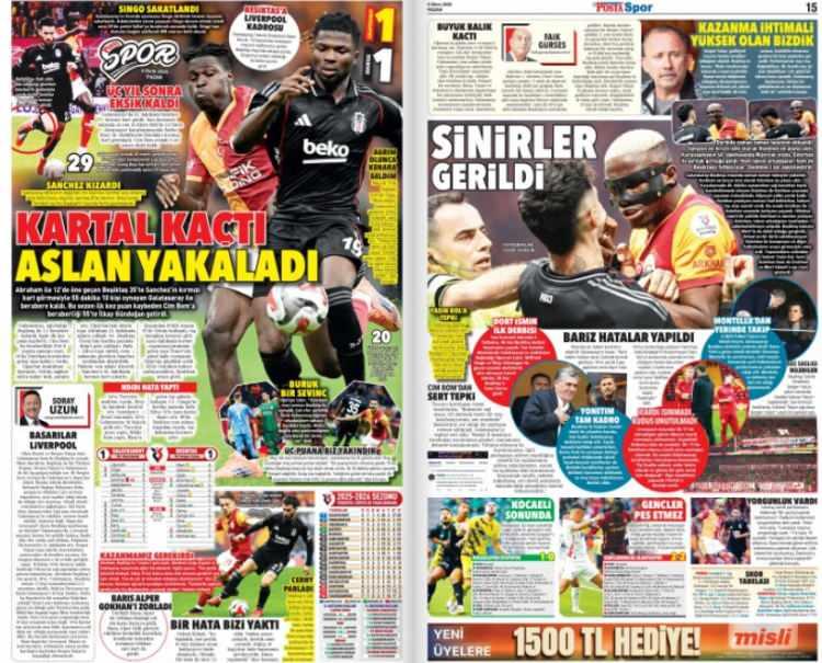 <p>Posta: 'Kartal kaçtı Aslan yakaladı'</p>
