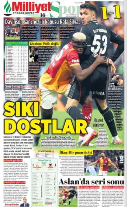 <p>Milliyet: 'Sıkı dostlar'</p>
