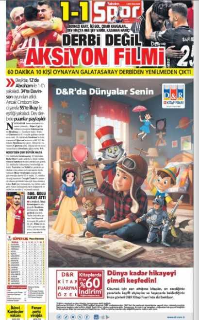 <p>Takvim: 'Derbi değil aksiyon filmi'</p>

