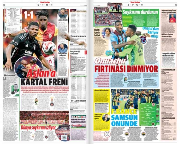 <p>Yeni Şafak: 'Aslan'a Kartal freni'</p>
