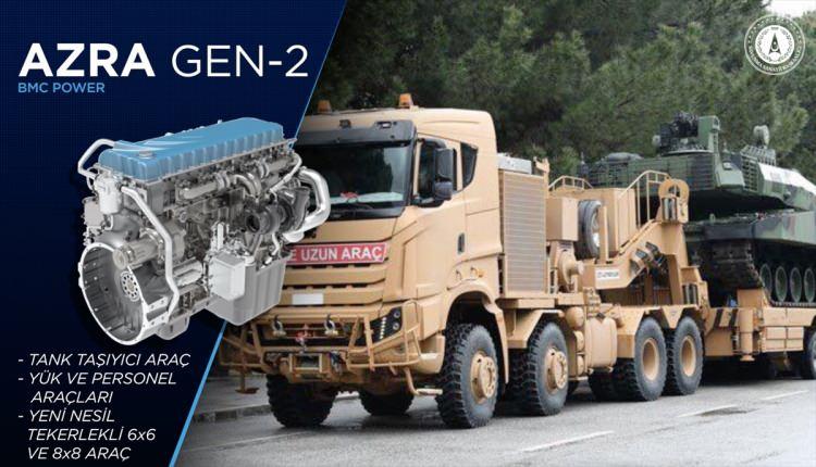 <p>Tank taşıyıcı ve lojistik araçları için geliştirilen AZRA Gen-2 test faaliyetleri başarıyla devam ediyor.</p>
