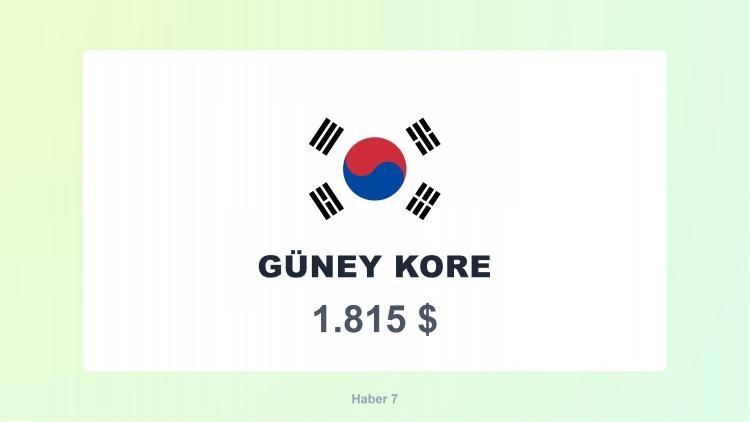 <p><span style="color:#B22222"><strong>13)  GÜNEY KORE</strong></span></p>
