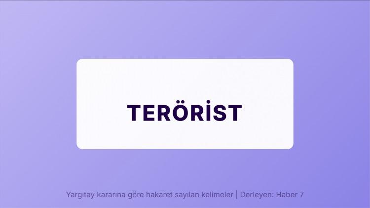<p><span style="color:#B22222"><strong>TERÖRİST</strong></span></p>
