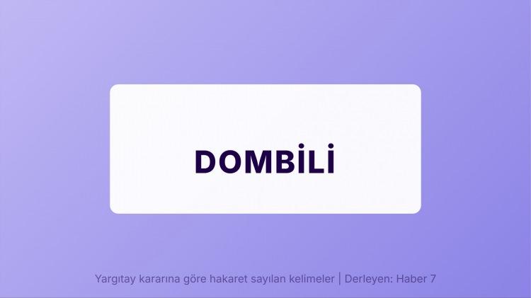 <p><span style="color:#B22222"><strong>DOMBİLİ</strong></span></p>
