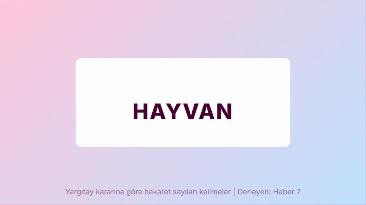 <p><span style="color:#B22222"><strong>HAYVAN</strong></span></p>