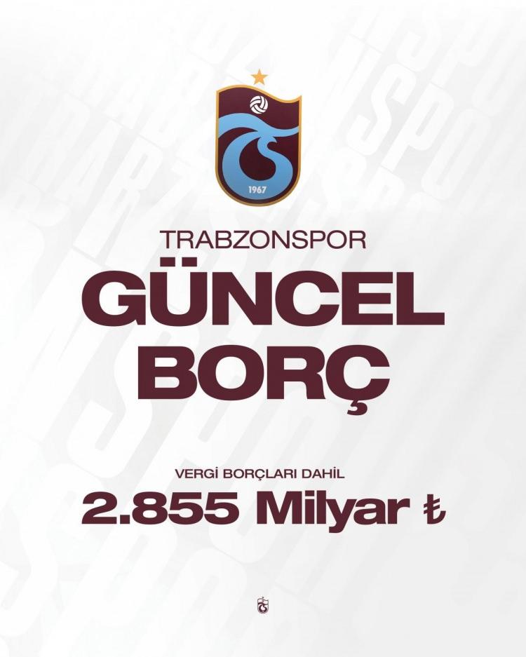 <p><strong>TOPLAM BORÇ: </strong></p>

<p> </p>

<p>2,85 MİLYAR TL </p>
