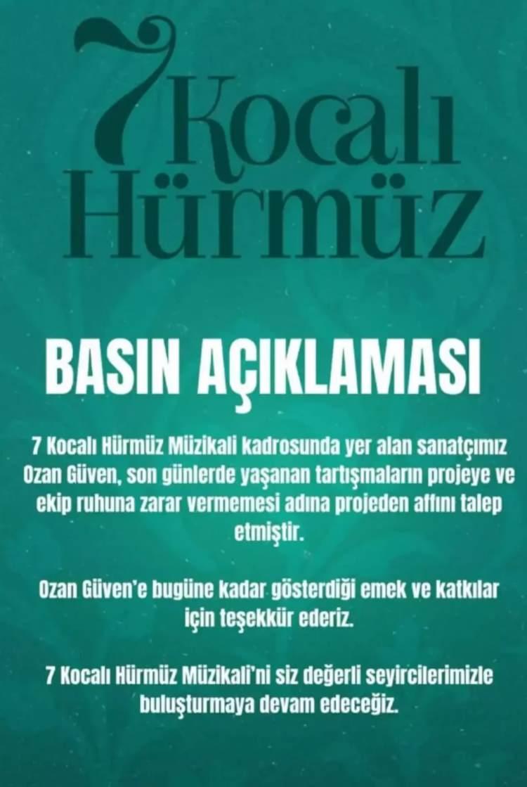 <p>Aradan geçen beş yılın ardından, yer aldığı "<strong>7 Kocalı Hürmüz"</strong> projesinden de benzer şekilde <strong>sosyal medyada yükselen tepkiler nedeniyle çekildi</strong>.</p>
