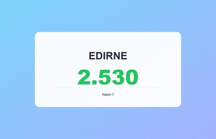 <p><span style="color:#B22222"><strong>EDİRNE</strong></span></p>
