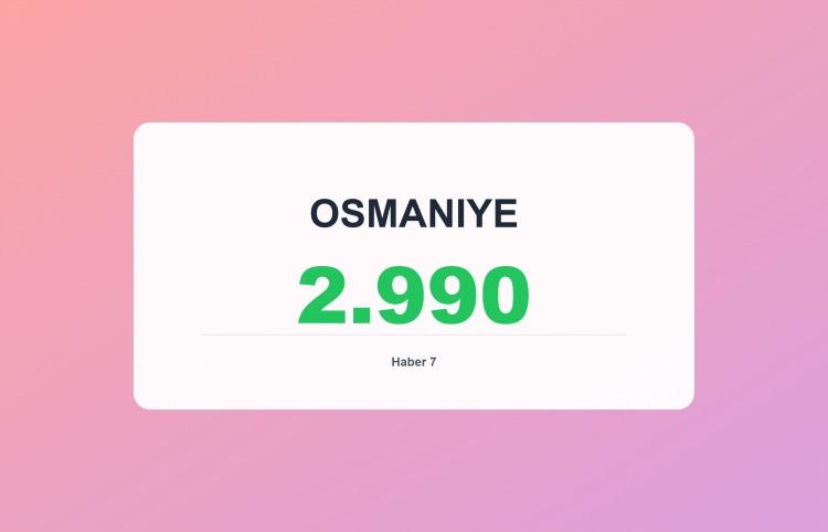 <p><span style="color:#B22222"><strong>OSMANİYE</strong></span></p>
