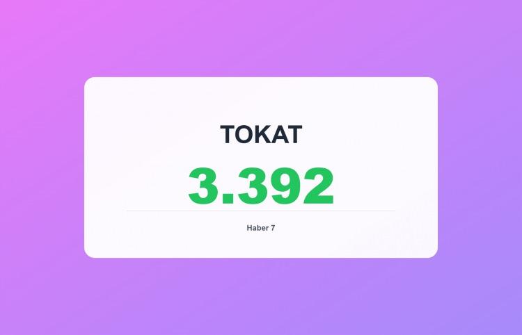 <p><span style="color:#B22222"><strong>TOKAT</strong></span></p>
