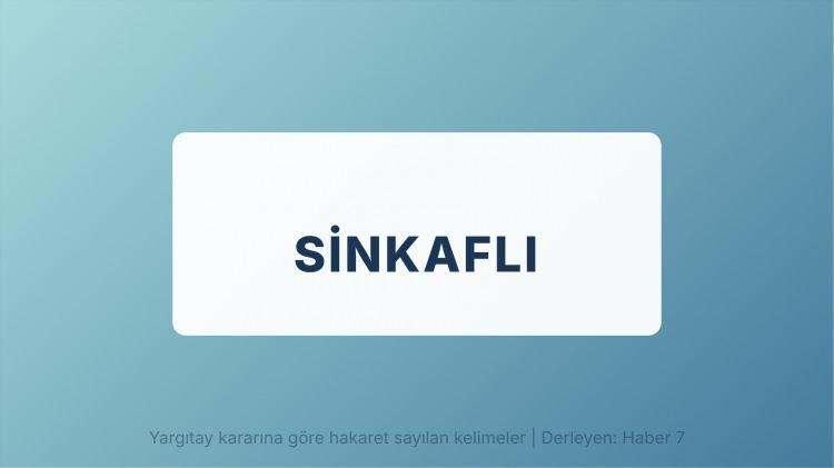 <p><span style="color:#B22222"><strong>SİNKAFLI (ARGO K&Uuml;F&Uuml;RLER)</strong></span></p>
