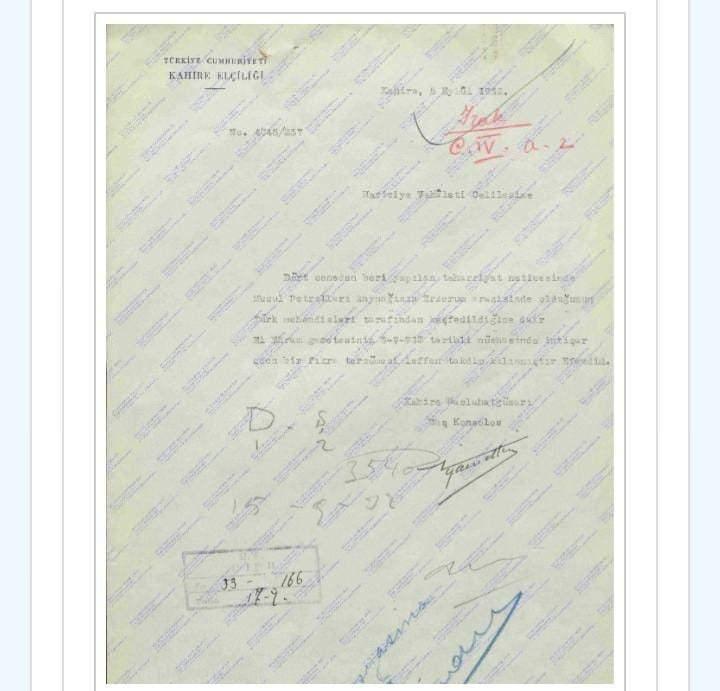 <p><span style="color:#B22222"><strong>MISIR, RESMİ TELGRAF İLE BİLDİRİLDİ</strong></span></p>

<p> </p>

<p>O yıllarda haberi okuyan ve Milliyet Gazetesi'nde aktaran isim Avukat Hasan Abdulhadi, keşfi "Türkiye'nin yer altı servetleri bakımından yeni bir dönemi müjdeleyen haber" olarak yorumladı. Dikkat çekici bir ayrıntı olarak, bu haber dönemin Mısır, Kahire Başkonsolosu tarafından Türk hükümetine resmi telgraf ile bildirildi.</p>
