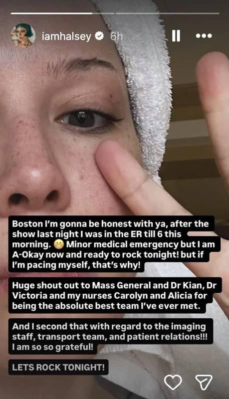 <p>Gerçek adı <strong>Ashley Nicolette Frangipane</strong> olan <strong>Grammy adayı şarkıcı</strong>, hastanede kendisiyle ilgilenen <strong>sağlık görevlilerini överek teşekkür etti</strong>. <strong>Acil müdahale gerektiren durumun detaylarını paylaşmadı</strong>.</p>
