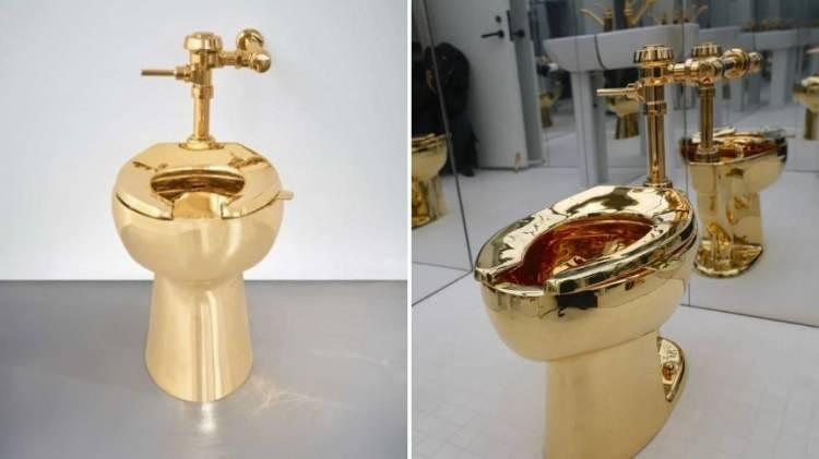 18 ayar altından “America” klozeti rekor fiyata satıldı!