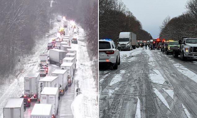 <p><span style="color:#B22222"><strong>INDIANA'DA 50'DEN FAZLA ARAÇ BİRBİRİNE GİRDİ</strong></span></p>

<p>ABD’nin Indiana eyaletinde, kar fırtınası sırasında 50’den fazla aracın karıştığı zincirleme kaza meydana geldi. Şükran Günü dönüşü trafiğini vuran kazada araçlar ağır hasar alsa da, yetkililer ciddi bir yaralanma yaşanmadığını açıkladı.</p>
