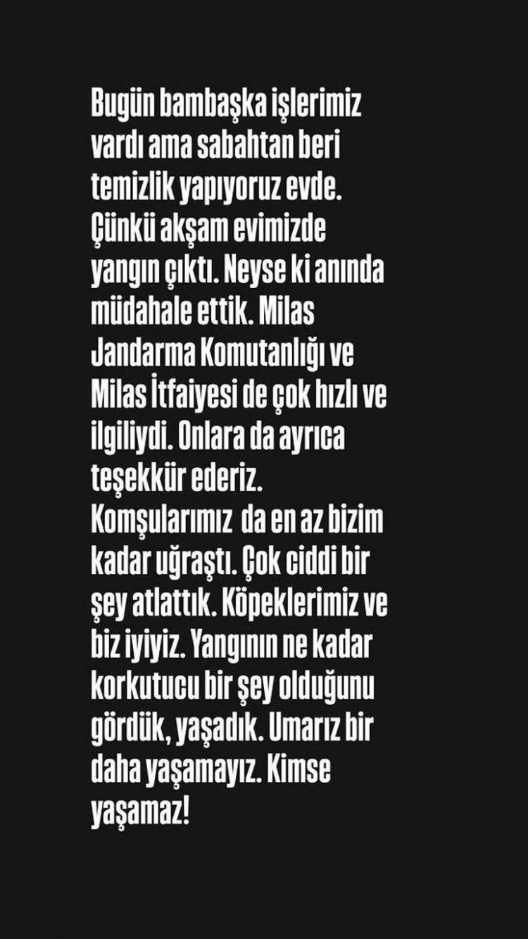 <p><strong>Ünlü oyuncunun paylaşımına sevenlerinden çok sayıda "Allah korumuş", "Çok geçmiş olsun" şeklinde yorumlar geldi.</strong></p>
