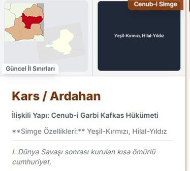 <p><span style="color:#B22222"><strong>KARS/ARDAHAN </strong></span></p>
