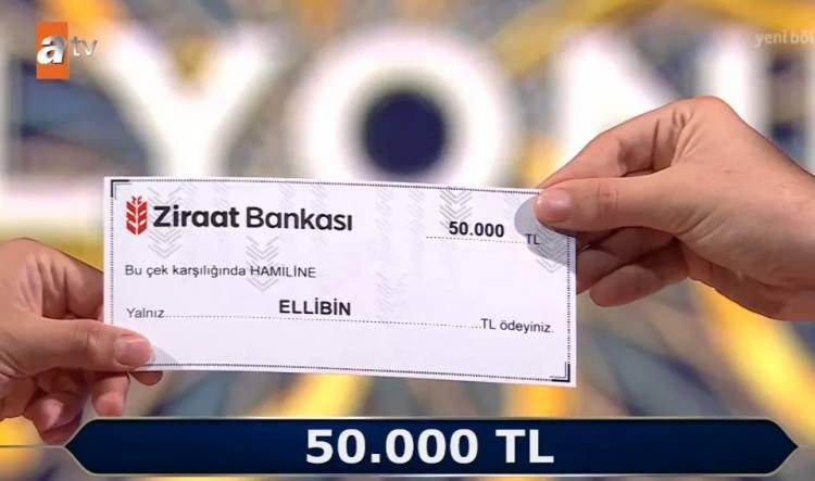 <p>Aldığı riskle Milyoner'e damga vuran gen&ccedil; yarışmacı&nbsp;soruya yanlış cevap vermesiyle 50 bin TL &ouml;d&uuml;l ile Milyoner'e veda etti.</p>
