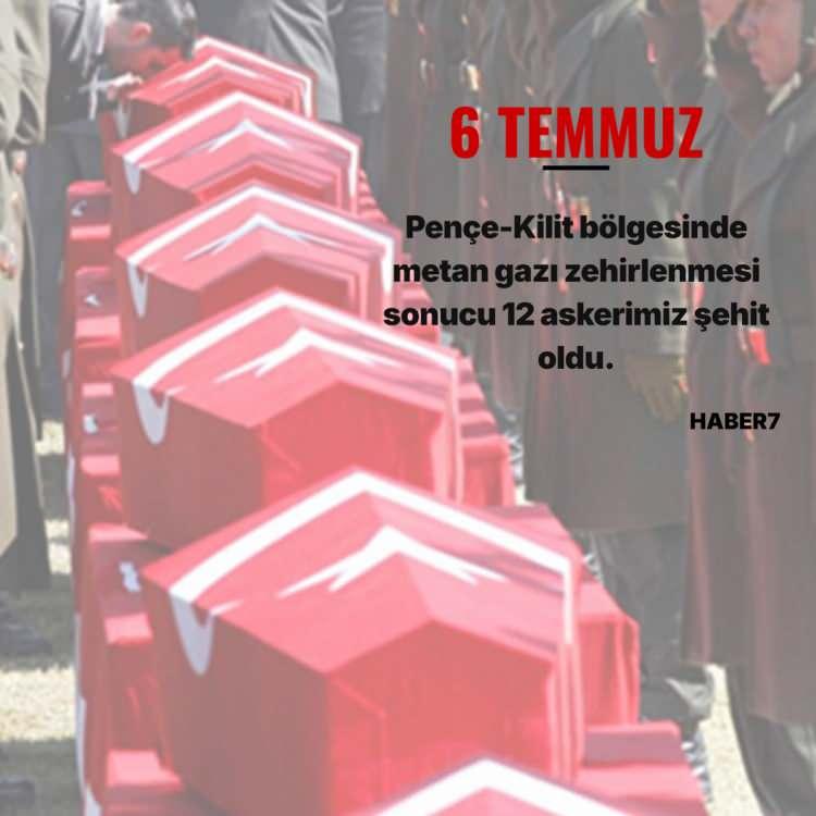 <p><span style="color:#B22222"><strong>6 TEMMUZ</strong></span></p>
