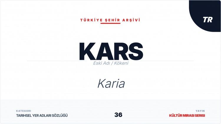 <p><span style="color:#B22222"><strong>KARS</strong></span></p>
