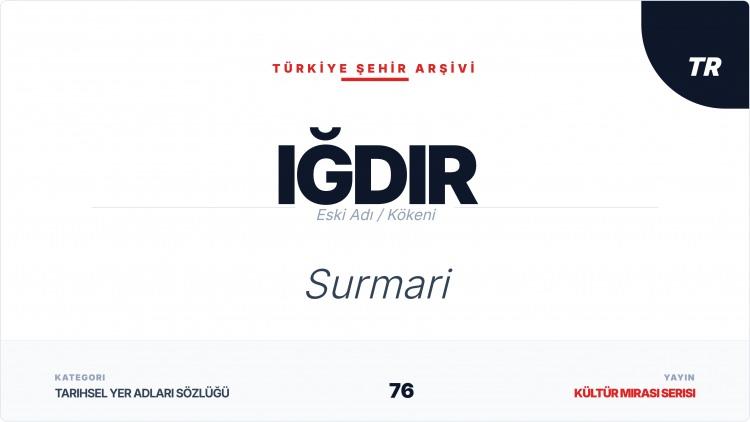 <p><span style="color:#B22222"><strong>IĞDIR</strong></span></p>
