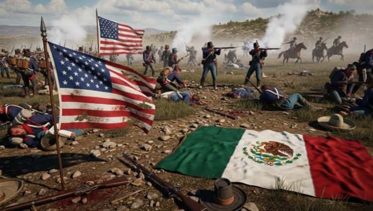 <p><strong><span style="color:#B22222">4)&nbsp; MEKSİKA&ndash;ABD SAVAŞI</span> (1846&ndash;1848)</strong></p>
