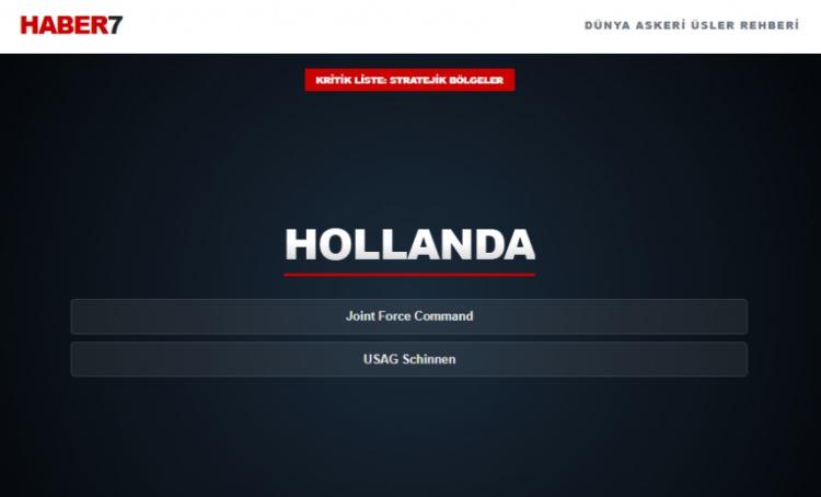 <p><span style="color:#B22222"><strong>HOLLANDA</strong></span></p>
