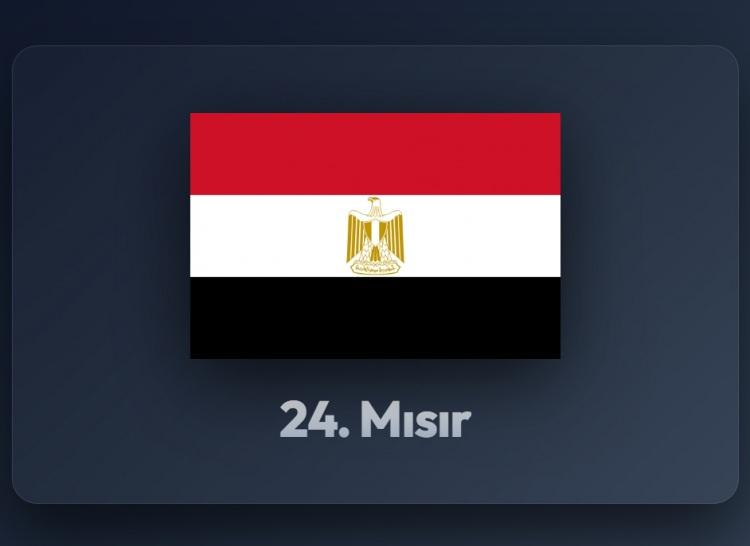 <p><span style="color:#B22222"><strong>24)&nbsp; MISIR</strong></span></p>
