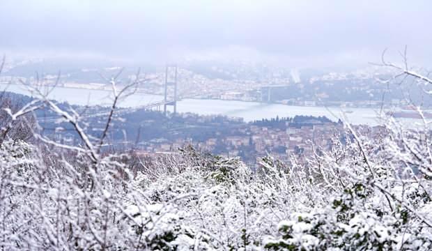 <p>&Ccedil;amlıca Tepesi'nde heryer beyaza b&uuml;r&uuml;nd&uuml;.</p>
