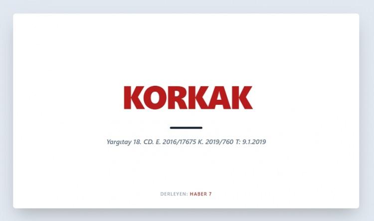 <p><span style="color:#B22222"><strong>KORKAK</strong></span></p>
