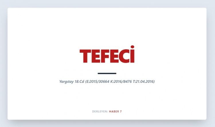 <p><span style="color:#B22222"><strong>TEFECİ</strong></span></p>
