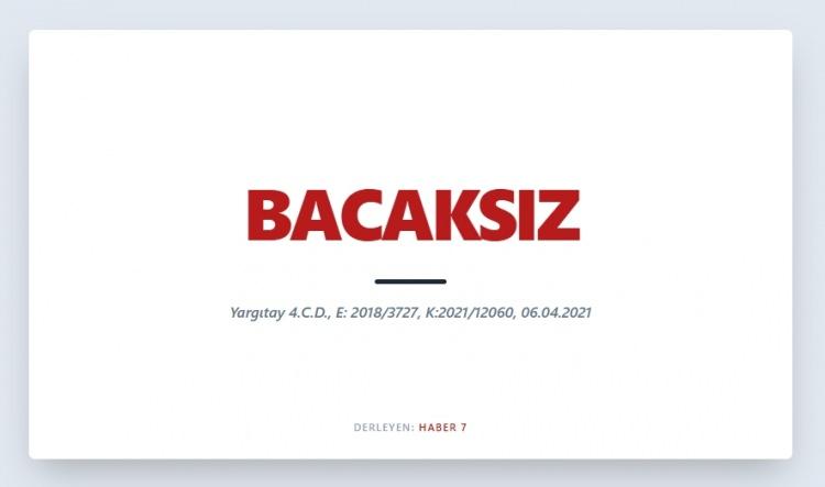 <p><span style="color:#B22222"><strong>BACAKSIZ</strong></span></p>
