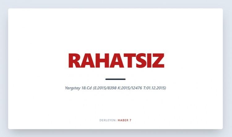 <p><span style="color:#B22222"><strong>RAHATSIZ</strong></span></p>
