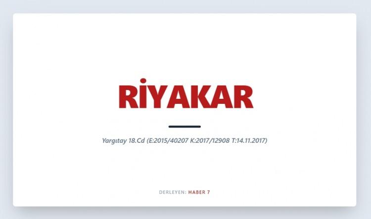 <p><span style="color:#B22222"><strong>RİYAKAR</strong></span></p>
