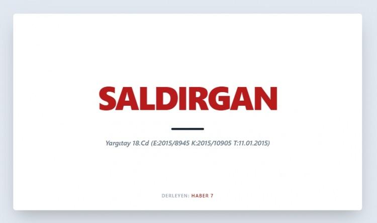 <p><span style="color:#B22222"><strong>SALDIRGAN</strong></span></p>
