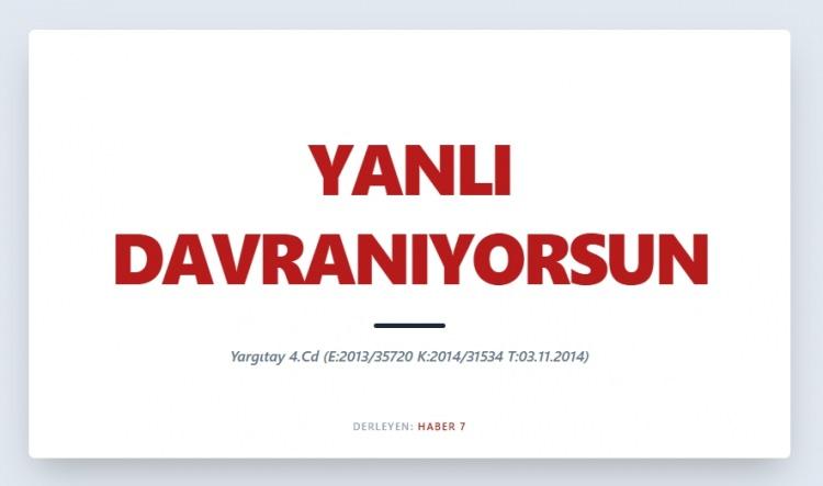 <p><span style="color:#B22222"><strong>YANLI DAVRANIYORSUN</strong></span></p>
