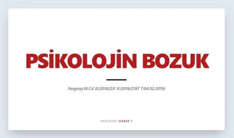<p><span style="color:#B22222"><strong>PSİKOLOJİN BOZUK</strong></span></p>
