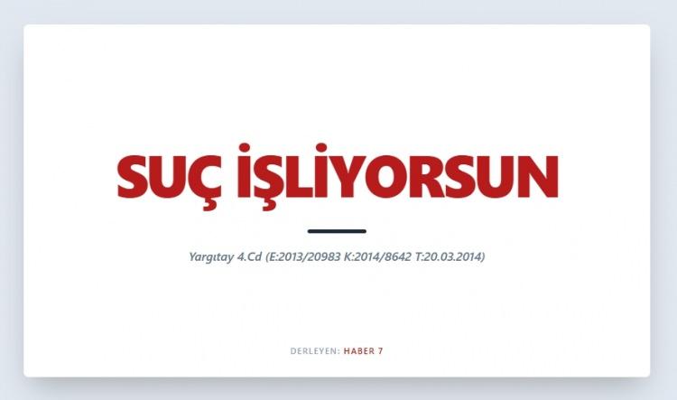 <p><span style="color:#B22222"><strong>SUÇ İŞLİYORSUN</strong></span></p>
