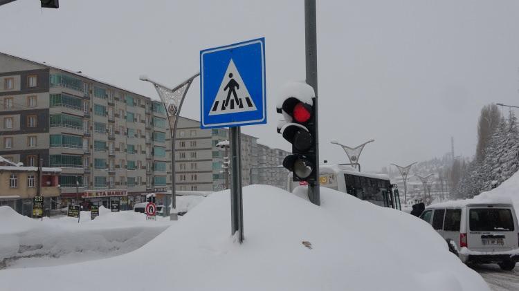 Bitlis'te şaşkına &ccedil;eviren manzara: Evler kardan kayboldu