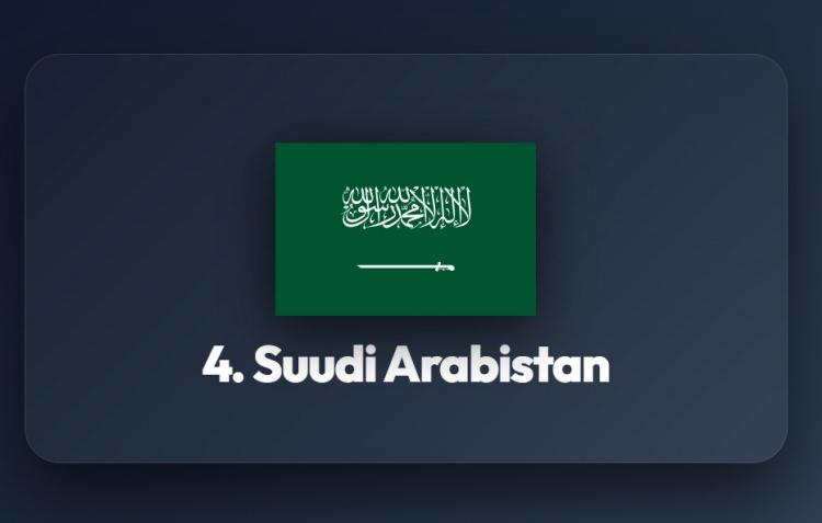 <p><span style="color:#B22222"><strong>4)&nbsp; SUUDİ ARABİSTAN</strong></span></p>

