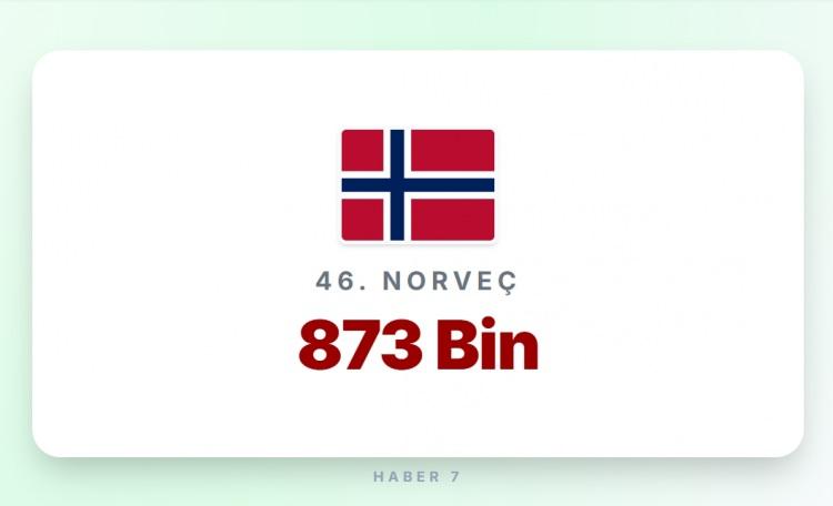 <p><span style="color:#B22222"><strong>NORVE&Ccedil;</strong></span></p>

<p>&nbsp;</p>

<p><strong>Memur maaşı:&nbsp; </strong>4.200 Euro</p>
