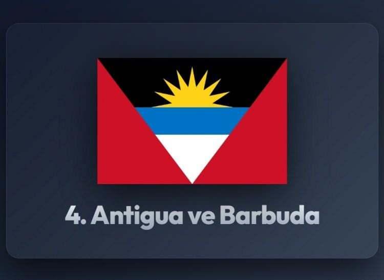 <p><span style="color:#B22222"><strong>4)&nbsp; ANTİGUA VE BARBUDA</strong></span></p>
