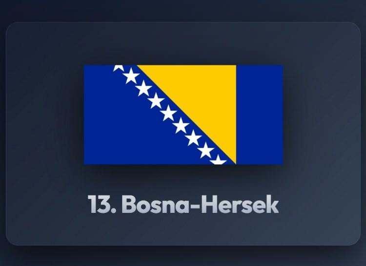 <p><span style="color:#B22222"><strong>13)&nbsp; BOSNA-HERSEK</strong></span></p>
