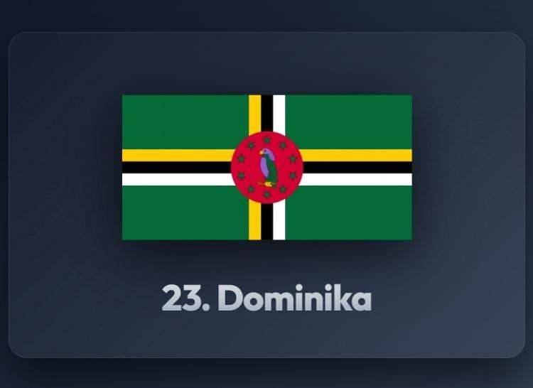 <p><span style="color:#B22222"><strong>25)&nbsp; DOMİNİKA</strong></span></p>
