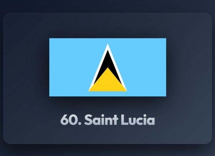 <p><span style="color:#B22222"><strong>60)&nbsp; SAİNT LUCİA</strong></span></p>
