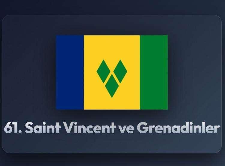 <p><span style="color:#B22222"><strong>61)&nbsp; SAİNT VİNCENT VE GRENADİNLER</strong></span></p>
