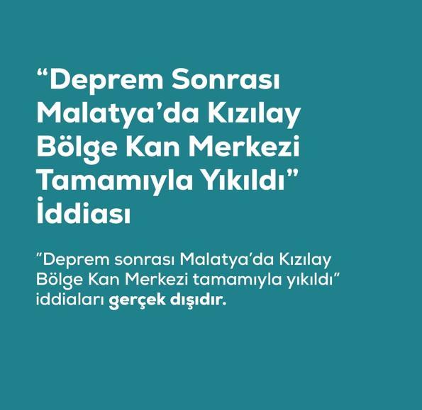 <p><span style="color:#B22222"><strong>"DEPREM SONRASI MALATYA'DA KIZILAY B&Ouml;LGE KAN MERKEZİ TAMAMIYLA YIKILDI" YALANI!</strong></span></p>
