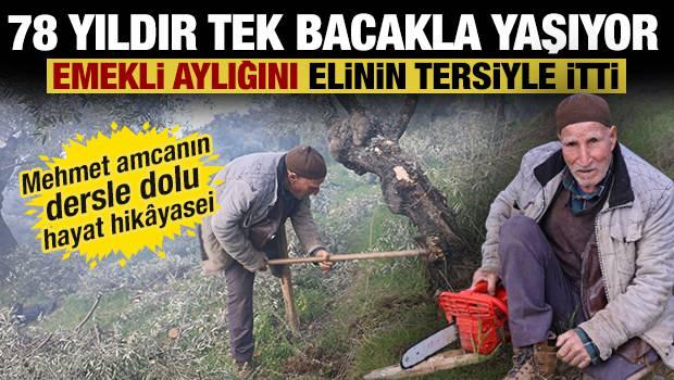 78 yıldır tek bacakla yaşıyor! Mehmet amcanın yaşam azmi ders verdi 