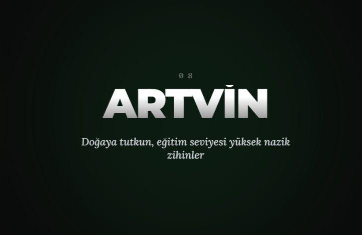 <p><span style="color:#B22222"><strong>ARTVİN</strong></span></p>
